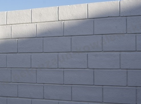 BETONZAUN KOWALEWSKI - Betonzaun Standard Kalkstein in RAL 9016 Weiß